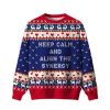 2025 Keep Calm And Align The Synergy Ugly Christmas Sweater