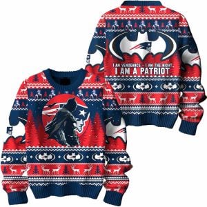I Am Vengeance I Am The Night I Am A Patriot Ugly Christmas Sweater