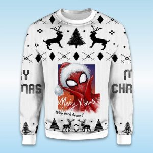 Spider Man Merry Xmas Way Back Home Ugly Christmas Sweater1