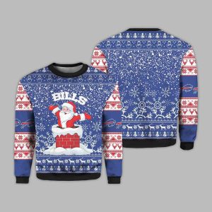 2025 Bills Funny Santa Christmas Ugly Sweater 2