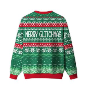 Merry Glitchmas Ugly Christmas Sweater1