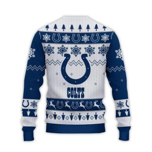 2025 Colts Football Reindeer Christmas Ugly Sweater2