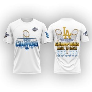 2025 LA Dodgers World Series Champions Back 2 Back Shirt1