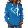 Lions Heart Football Waffle Hoodie Sweatshirt