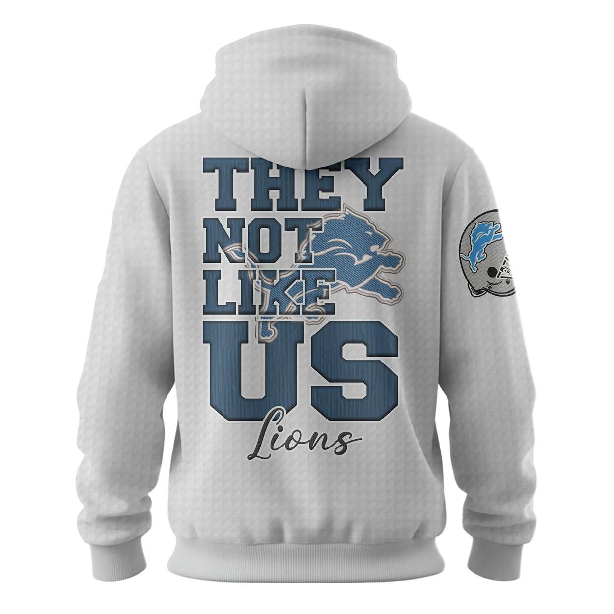 Lions They Not Like Us Waffle Hoodie Lions They Not Like Us Waffle Hoodie