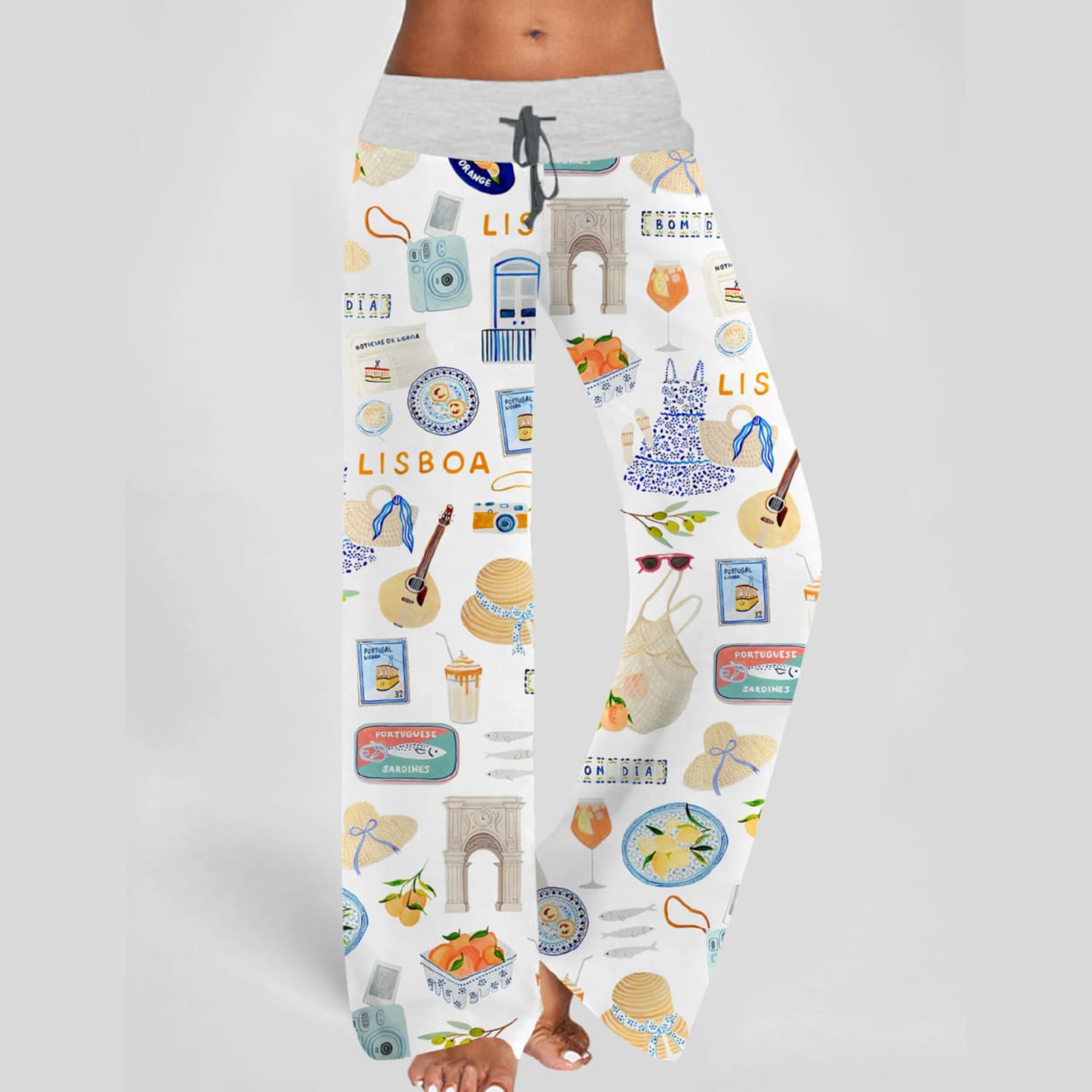 Lisbon Portugal Contrast Wide Leg Pants Lisbon Portugal Contrast Wide Leg Pants