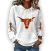 Longhorns Football Print Waffle Hoodie