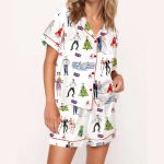 Love Actually Christmas Silky Satin Pajama Set