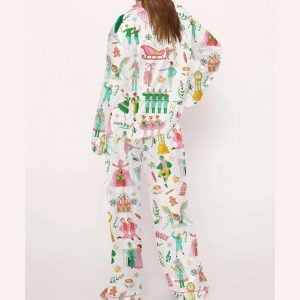 Lovely Nutcracker Christmas Silky Satin Pajama Set2
