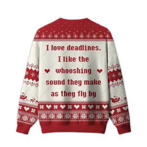 I Love Deadlines Ugly Christmas Sweater1