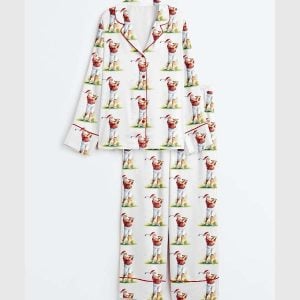 Santa Golfing Christmas Santa Love Golf Sports Pajama Set2