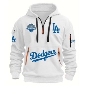 Dodgers Back To Back World Series 2025 Champions Hoodie Half Zipper1