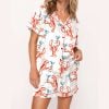 Martini Lobster Silky Satin Pajama Set
