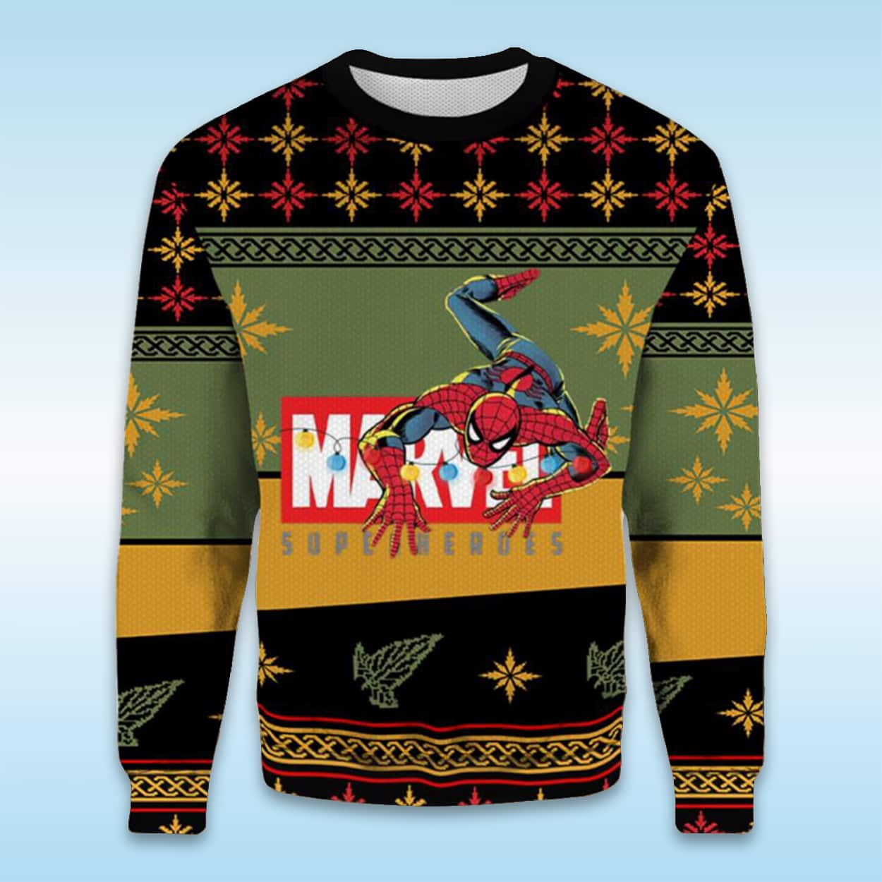 Marvel Superhero Spider Man Ugly Christmas Sweater Marvel Superhero Spider Man Ugly Christmas Sweater