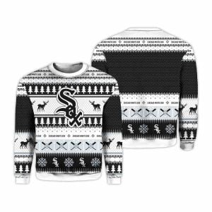 2025 Christmas White Sox Personalized Ugly Sweater 1