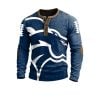 Men’s Broncos Football Print Henley Top