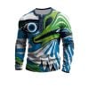 Men’s Seahawks Football Print Henley Top