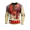 Men’s The Bears Football Print Henley Top