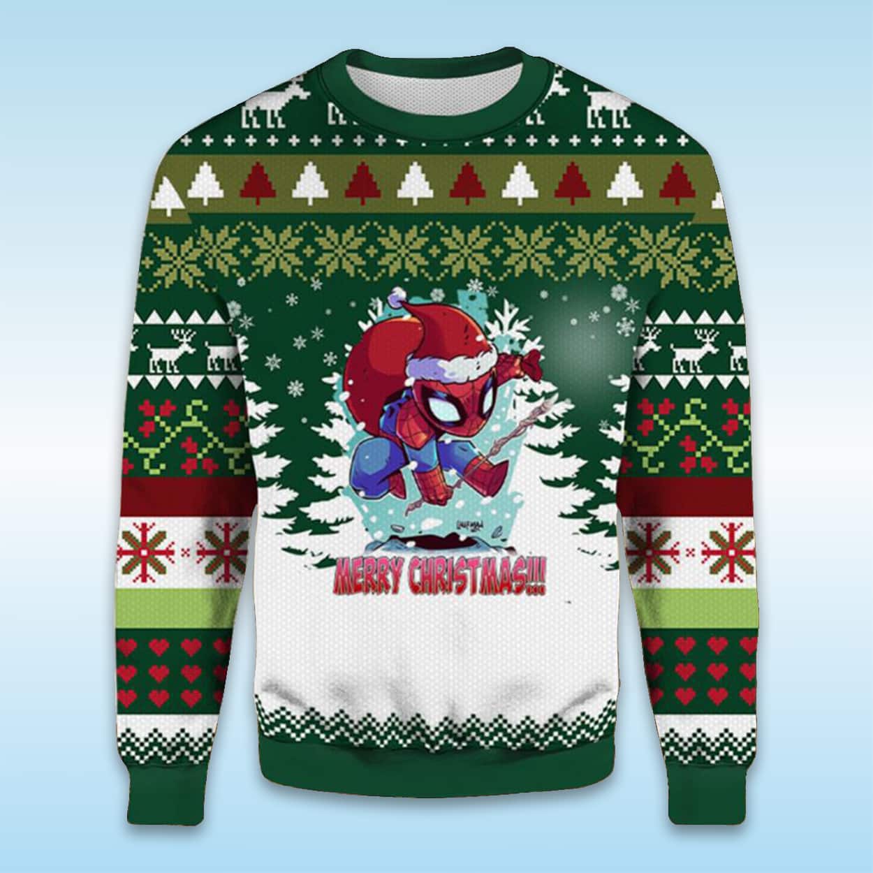 Merry Christmas And Happy Holidays Spider Man Ugly Sweater Merry Christmas And Happy Holidays Spider Man Ugly Sweater