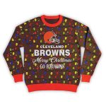 2025 Merry Christmas Go Browns Football Ugly Sweater
