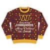 2025 Merry Christmas Go Commanders Football Ugly Sweater