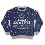 2025 Merry Christmas Go Cowboys Football Ugly Sweater