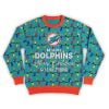 2025 Merry Christmas Go Dolphins Football Ugly Sweater