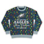 2025 Merry Christmas Go Eagles Football Ugly Sweater