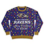 2025 Merry Christmas Go Ravens Football Ugly Sweater