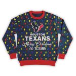 2025 Merry Christmas Go Texans Football Ugly Sweater