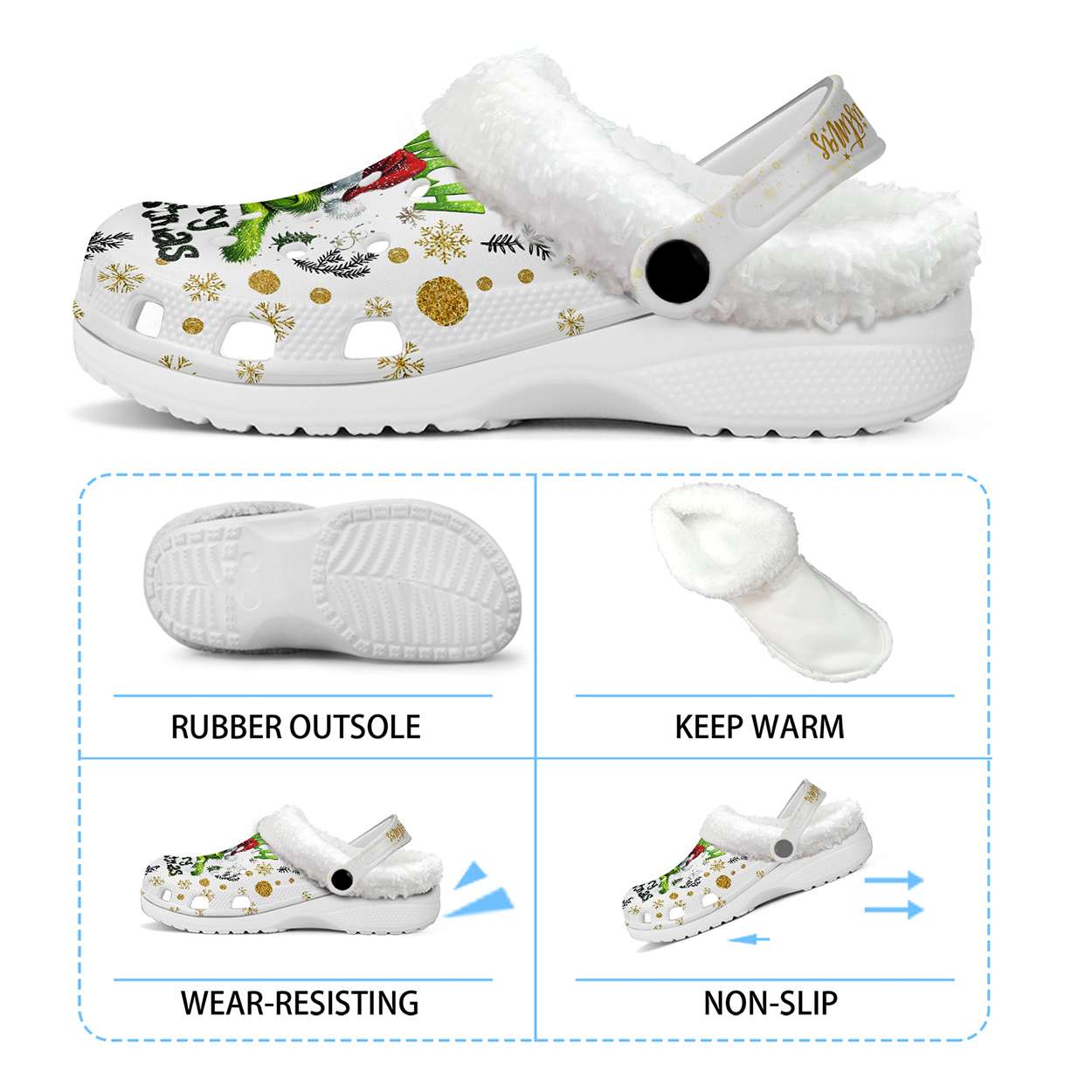 Merry Grinchmas Christmas Crocs Fleece Winter Merry Grinchmas Christmas Crocs Fleece Winter