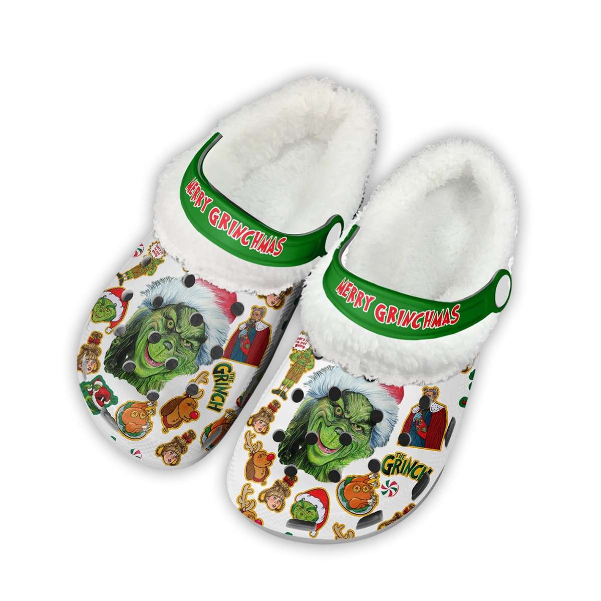 Merry Grinchmas Fleece Crocs Merry Grinchmas Fleece Crocs