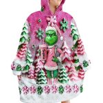 Merry Grinchmas Personalized Stole Christmas Blanket Hoodie