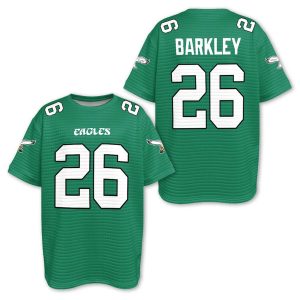 Eagles Saquon Barkle 26 Waffle T shirt3