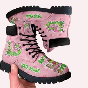 Personalized In My Grnch Era Christmas Boots Shoes2