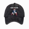 NE Patriots Go Pats Football Print Hat