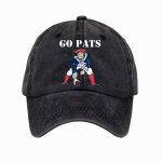 NE Patriots Go Pats Football Print Hat