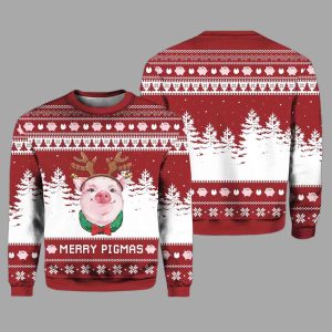 Pig Merry Pigmas Ugly Sweater 2025 Christmas 2