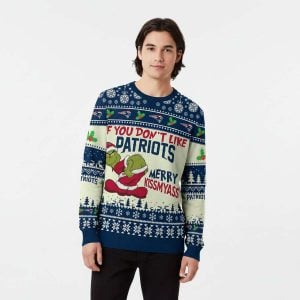 Patriots Grnch Merry Kissmyass Ugly Sweater1