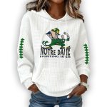 Notre Dame Football Print Waffle Hoodie