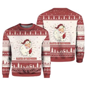 Be Nice To The Teacher Santa Is Watching Ugly Christmas Sweater