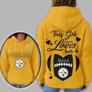 This Girl Loves Her Steelers Waffle Hoodie2