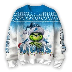 2025 Lions x The Grnch Christmas Edition Ugly Sweater