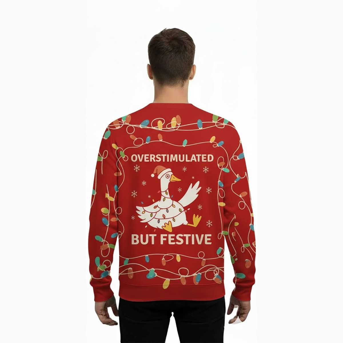 2025 Overstimulated But Festive Ugly Christmas Sweater 2025 Overstimulated But Festive Ugly Christmas Sweater