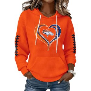 Broncos Heart Waffle Hoodie