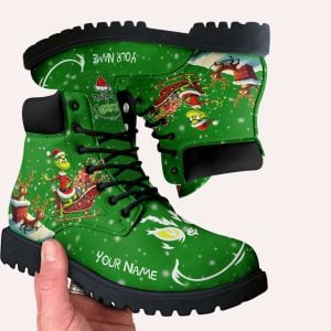 Personalized Don't Be A Grnch Christmas Boots 4 Personalized Dont Be A Grnch Christmas Boots4