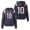Patriots Drake Maye 10 Waffle Hoodie