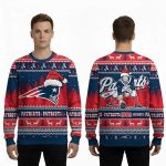 Patriots Go Pats 1960 Ugly Christmas Sweater