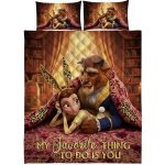 Personalized Beauty and The Beast My Favorite Things To Do Is You Quilt Set