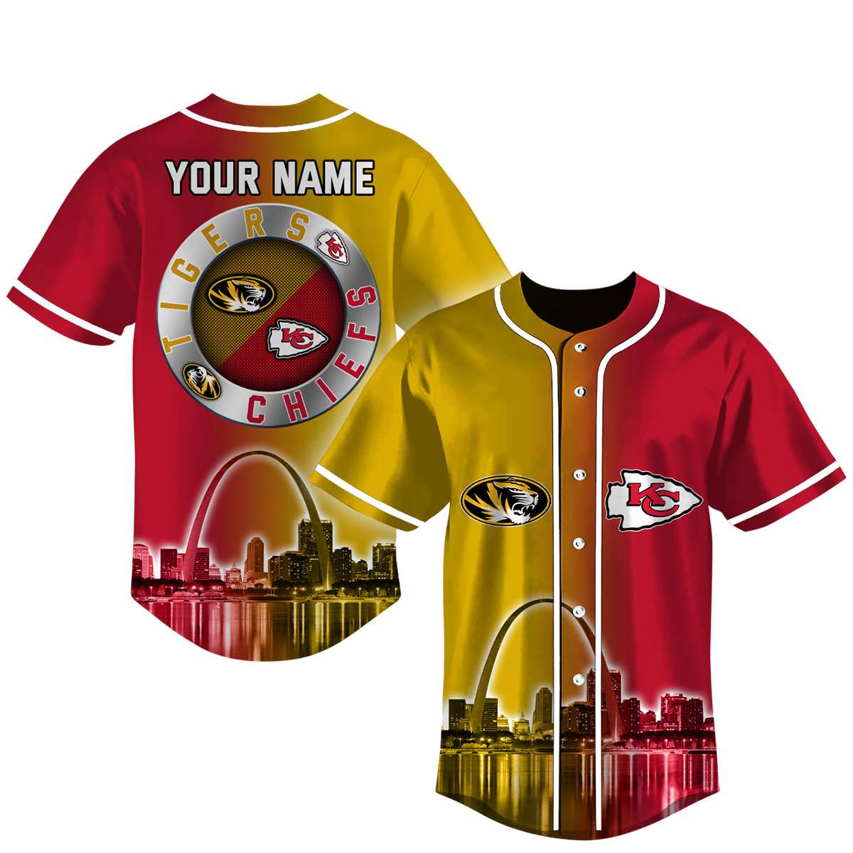 Personalized Chiefs x Tigers Skyline Jersey Personalized Chiefs x Tigers Skyline Jersey